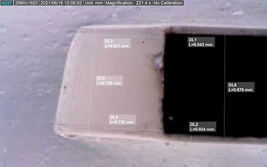 Cross Section of an Encapsulated Shim